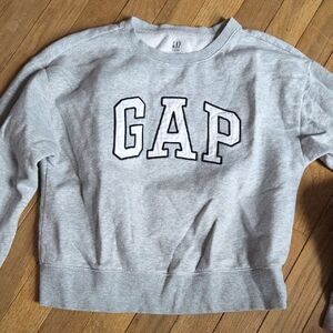 GAP Light Gray Logo Pullover Sweatshirt